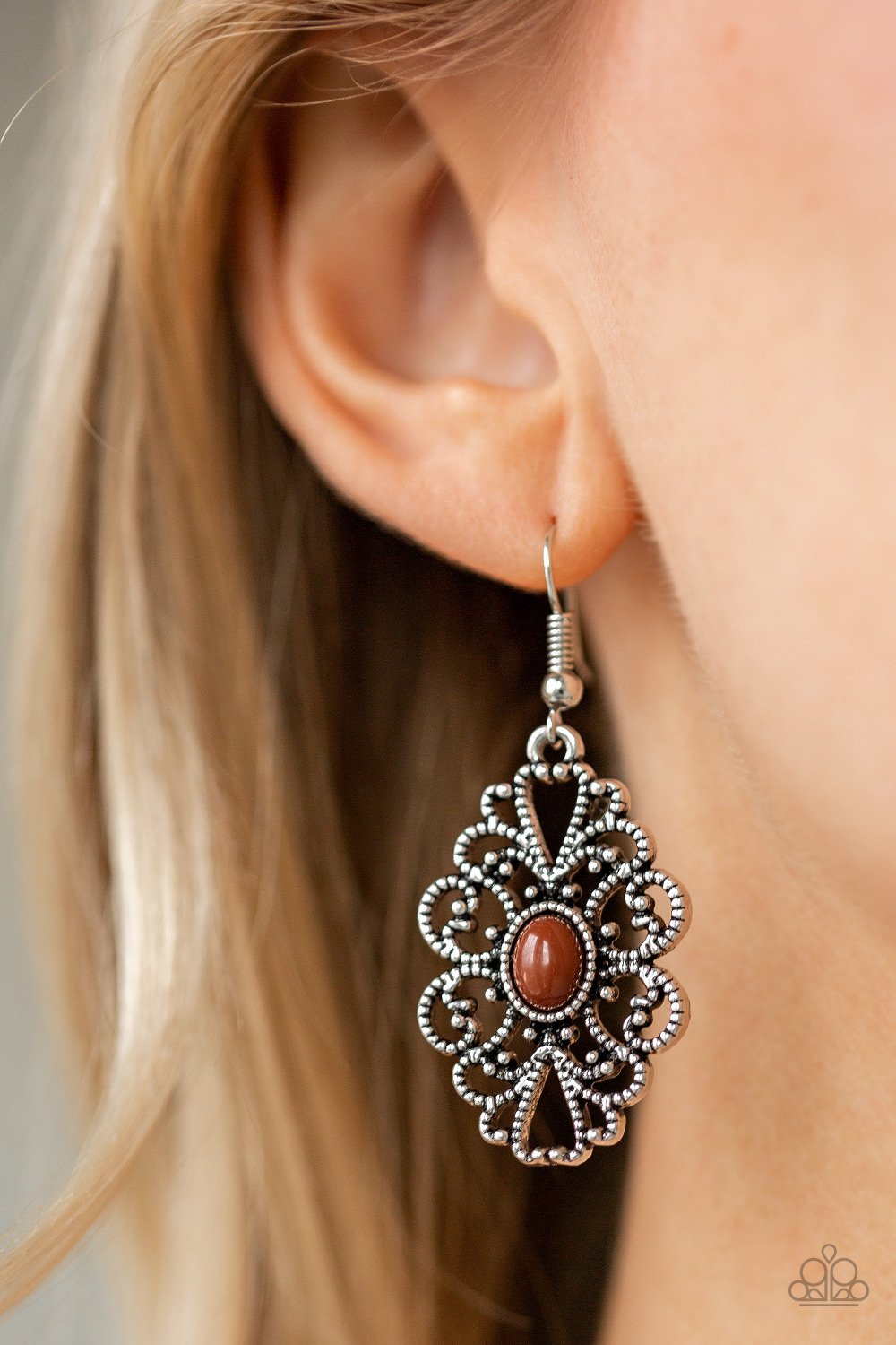 Over the Pop - brown - Paparazzi earrings