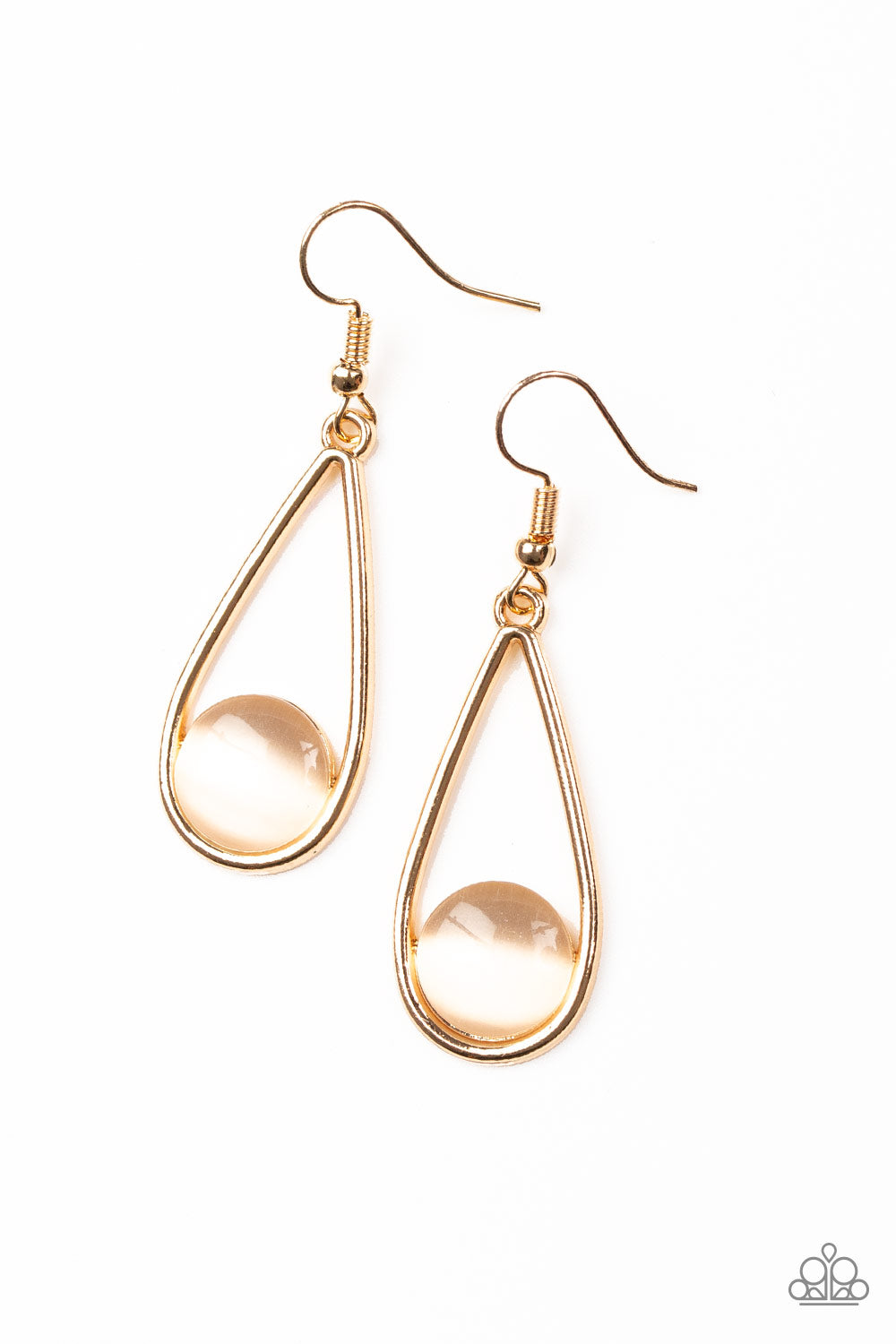 Over the Moon - gold - Paparazzi earrings