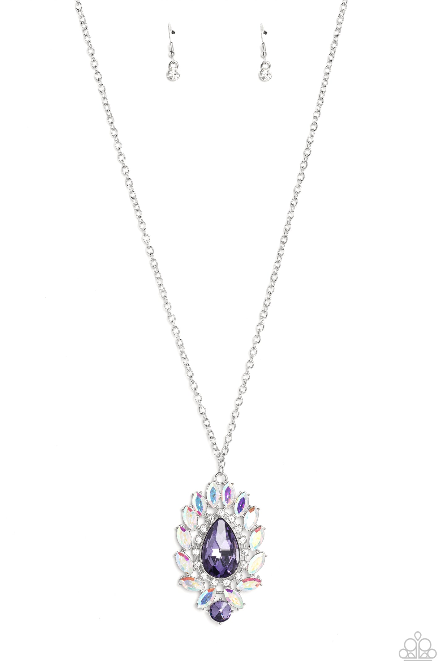 Over the TEARDROP - purple - Paparazzi necklace