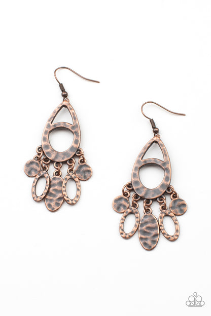 PLAINS Jane - copper - Paparazzi earrings