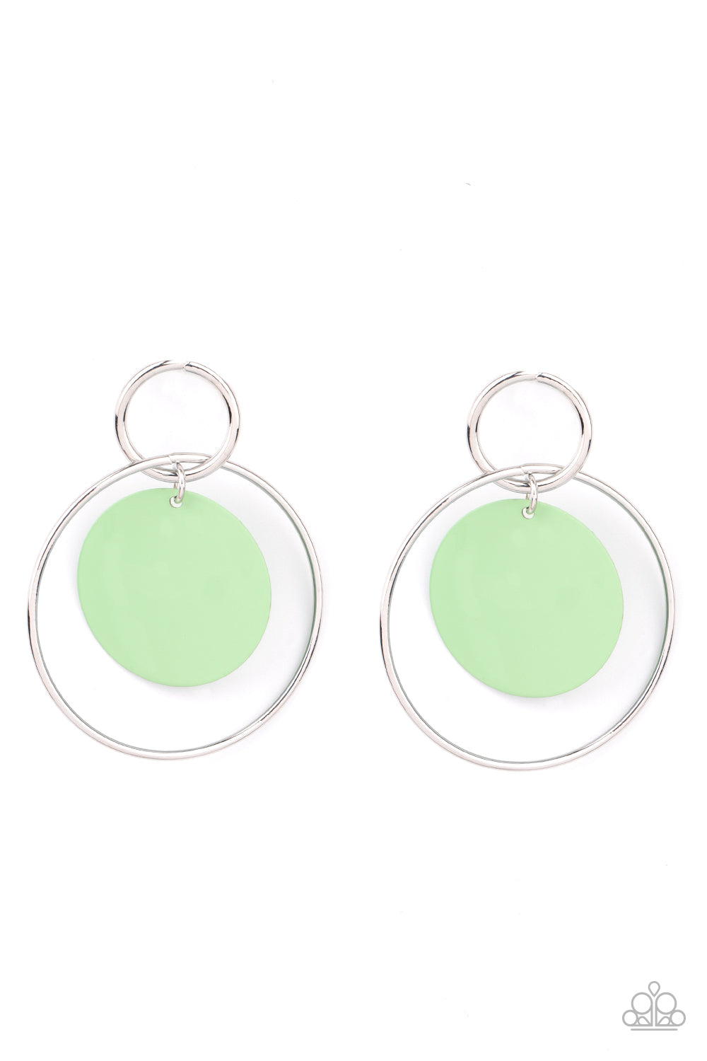 POP, Look, and Listen - green - Paparazzi earrings