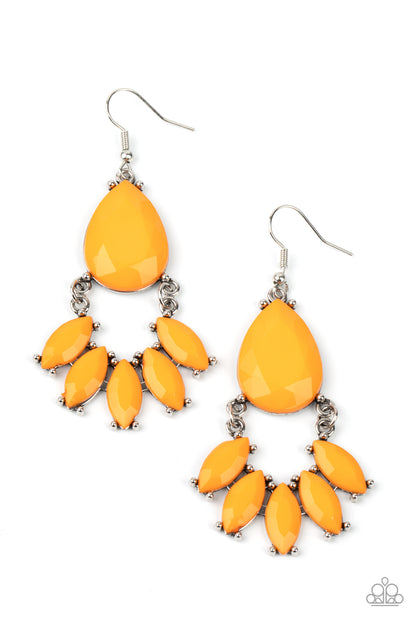 POWERHOUSE Call - orange - Paparazzi earrings