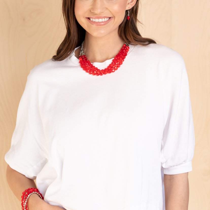 Pacific Picnic - red - Paparazzi necklace