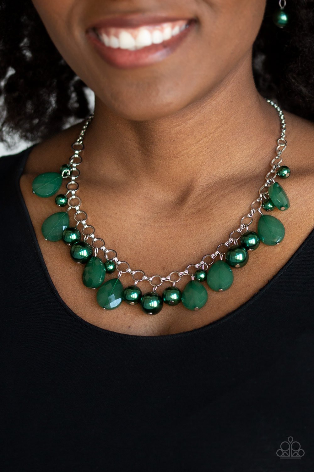 Pacific Posh-green-Paparazzi necklace