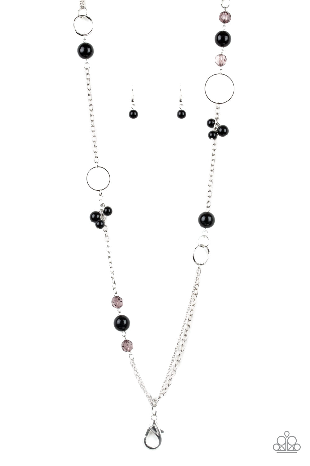 Pageant Princess - black - Paparazzi LANYARD necklace