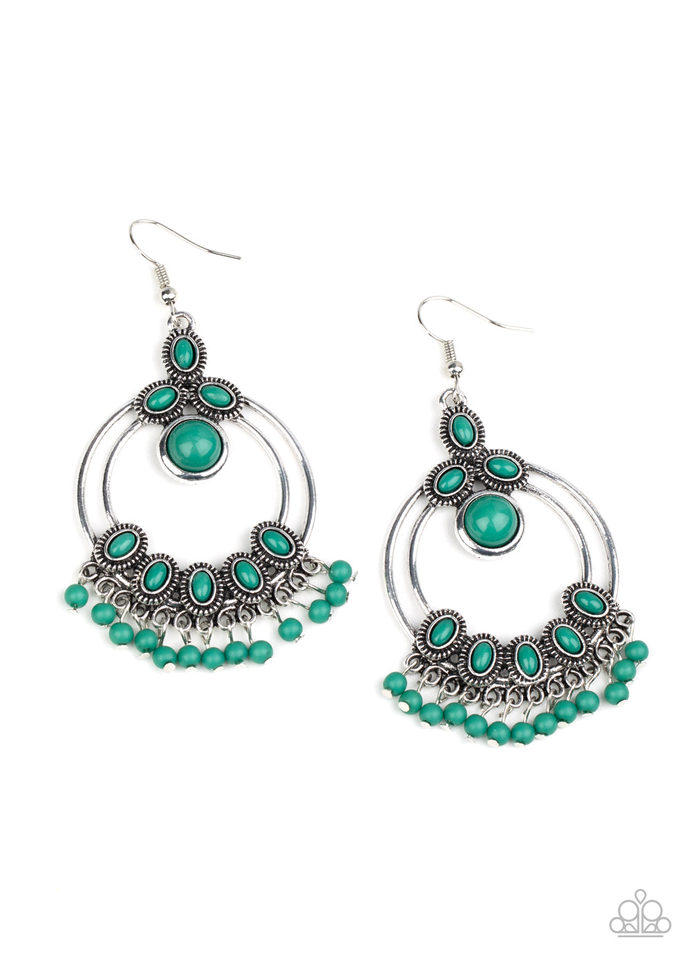 Palm Breeze - green - Paparazzi earrings