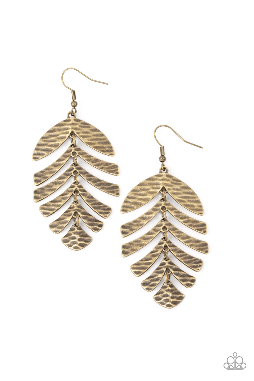 Palm Lagoon - brass - Paparazzi earrings