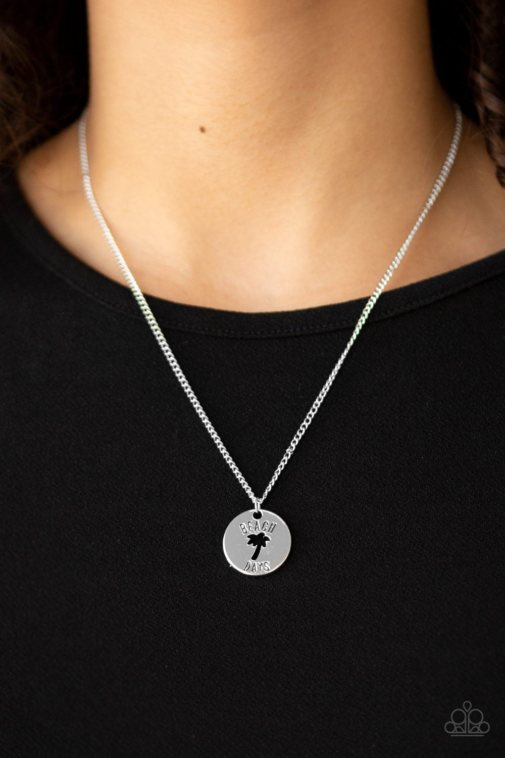 Palm Tree Paradise-silver-Paparazzi necklace