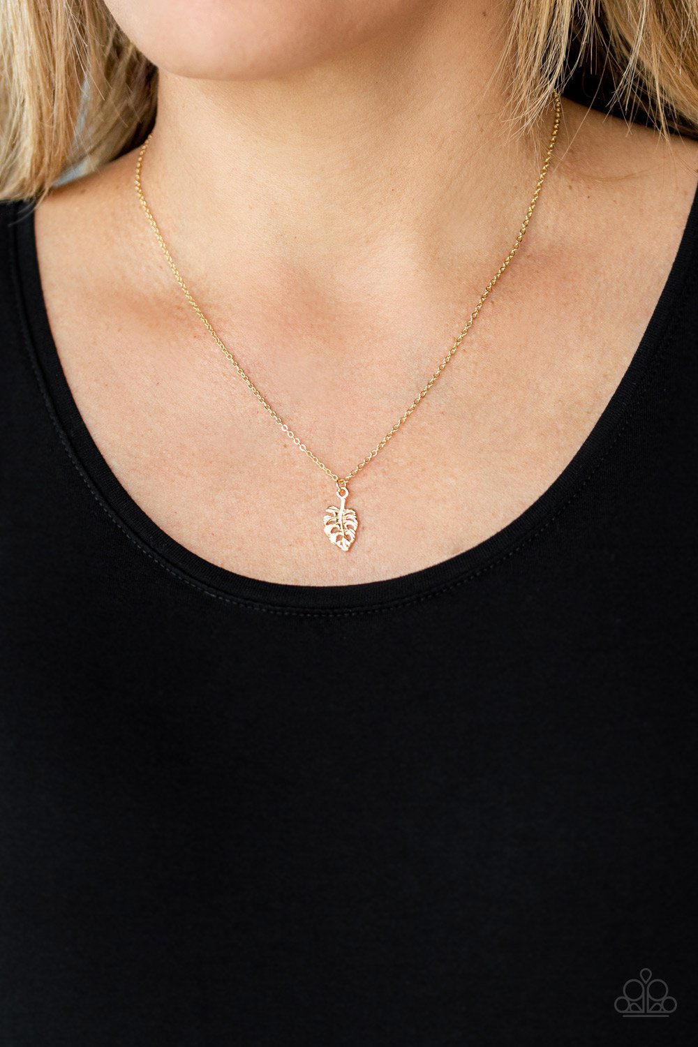 Palm Tree Retreat-gold-Paparazzi necklace