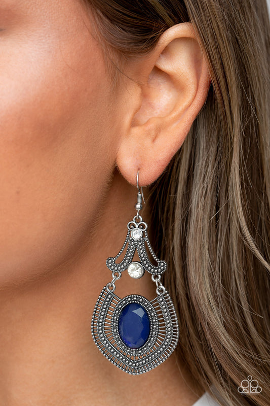 Panama Palace - blue - Paparazzi earrings