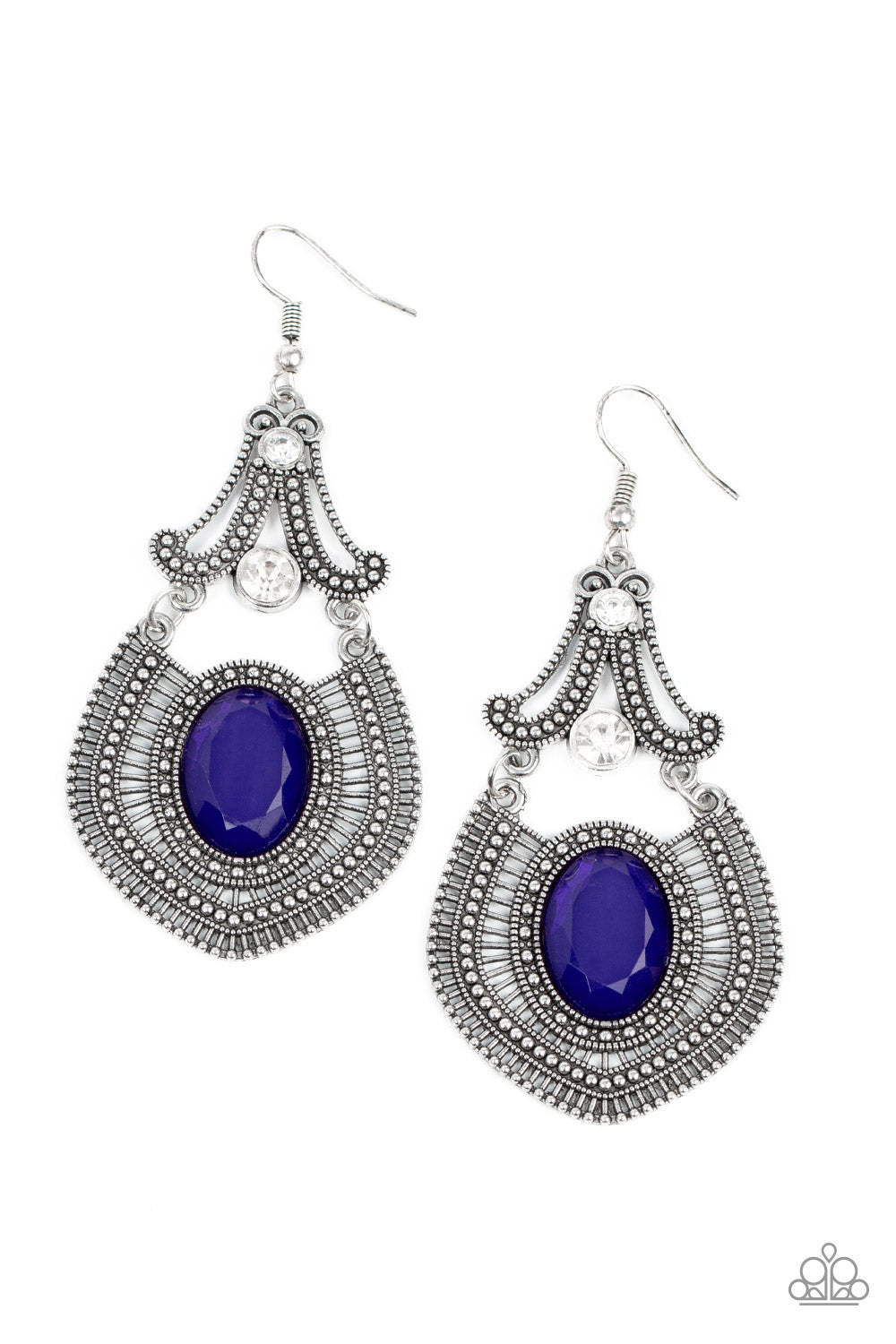 Panama Palace - blue - Paparazzi earrings
