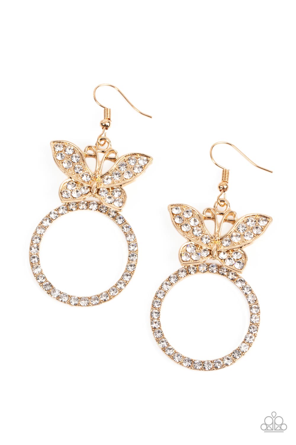 Paradise Found - gold - Paparazzi earrings