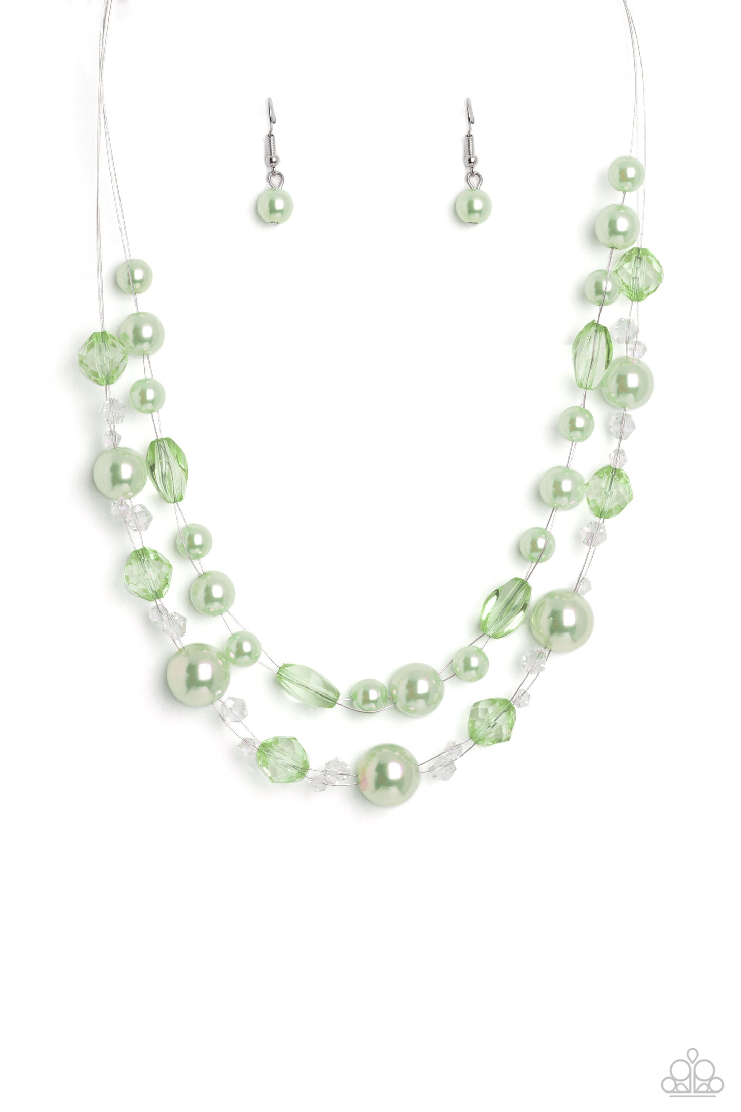 Parisian Pearls - green - Paparazzi necklace