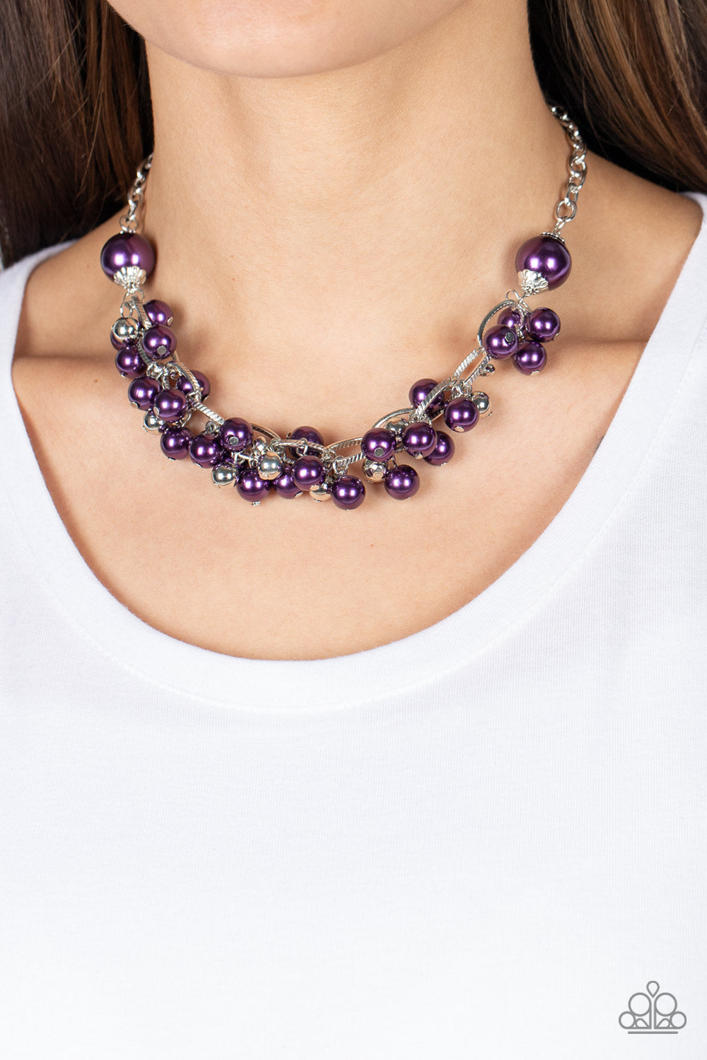 party dress princess purple necklace Party Dress Princess - Purple - Paparazzi Accessories Necklace