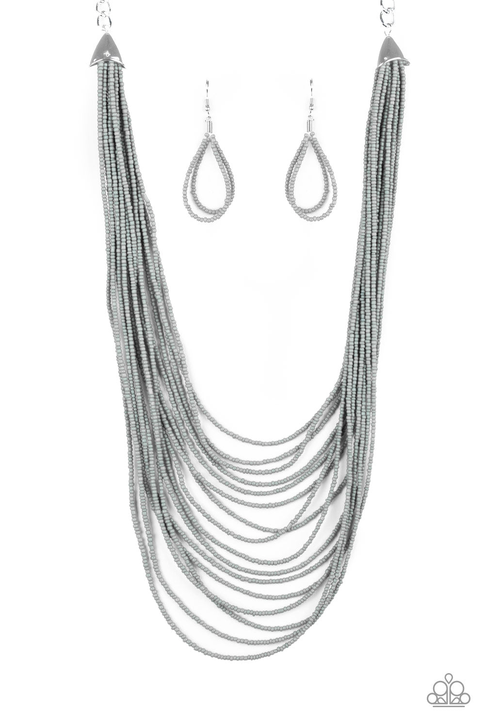 Peacefully Pacific - silver - Paparazzi necklace