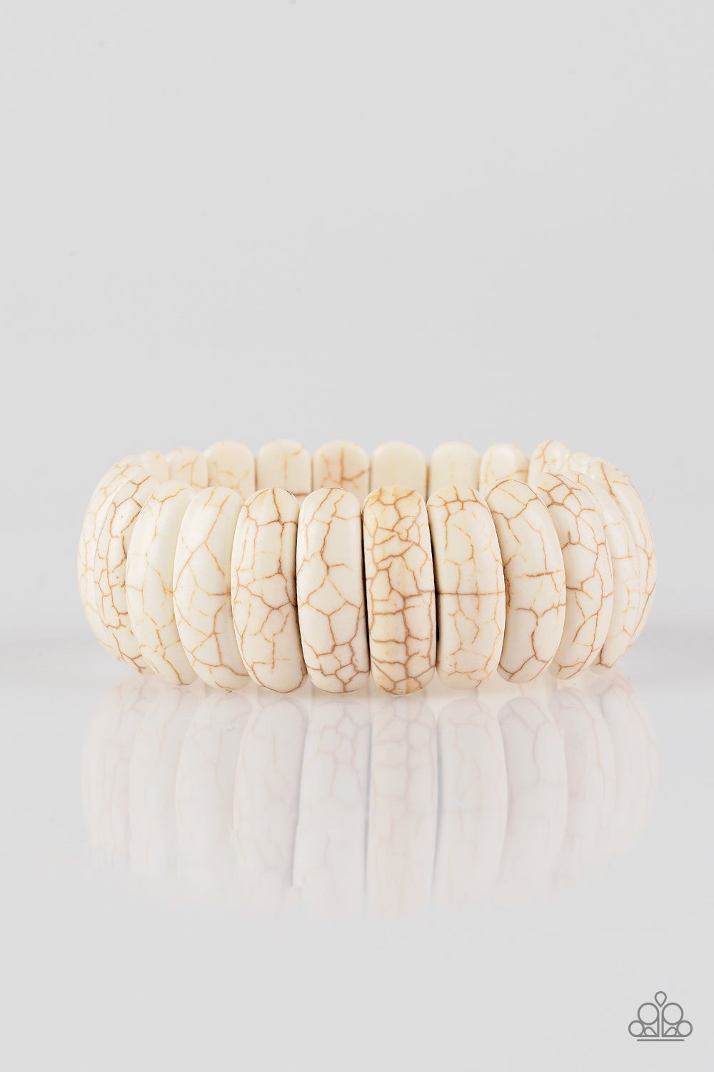 Peacefully Primal - white - Paparazz bracelet