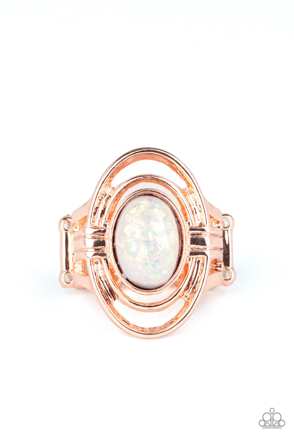 Peacefully Pristine - rose gold - Paparazzi ring
