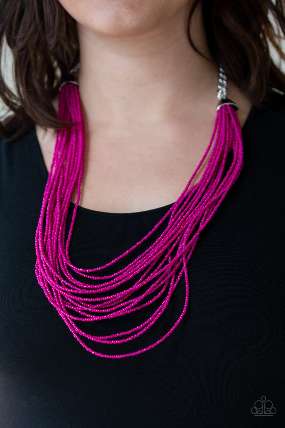 Peafefully Pacific - pink - Paparazzi necklace