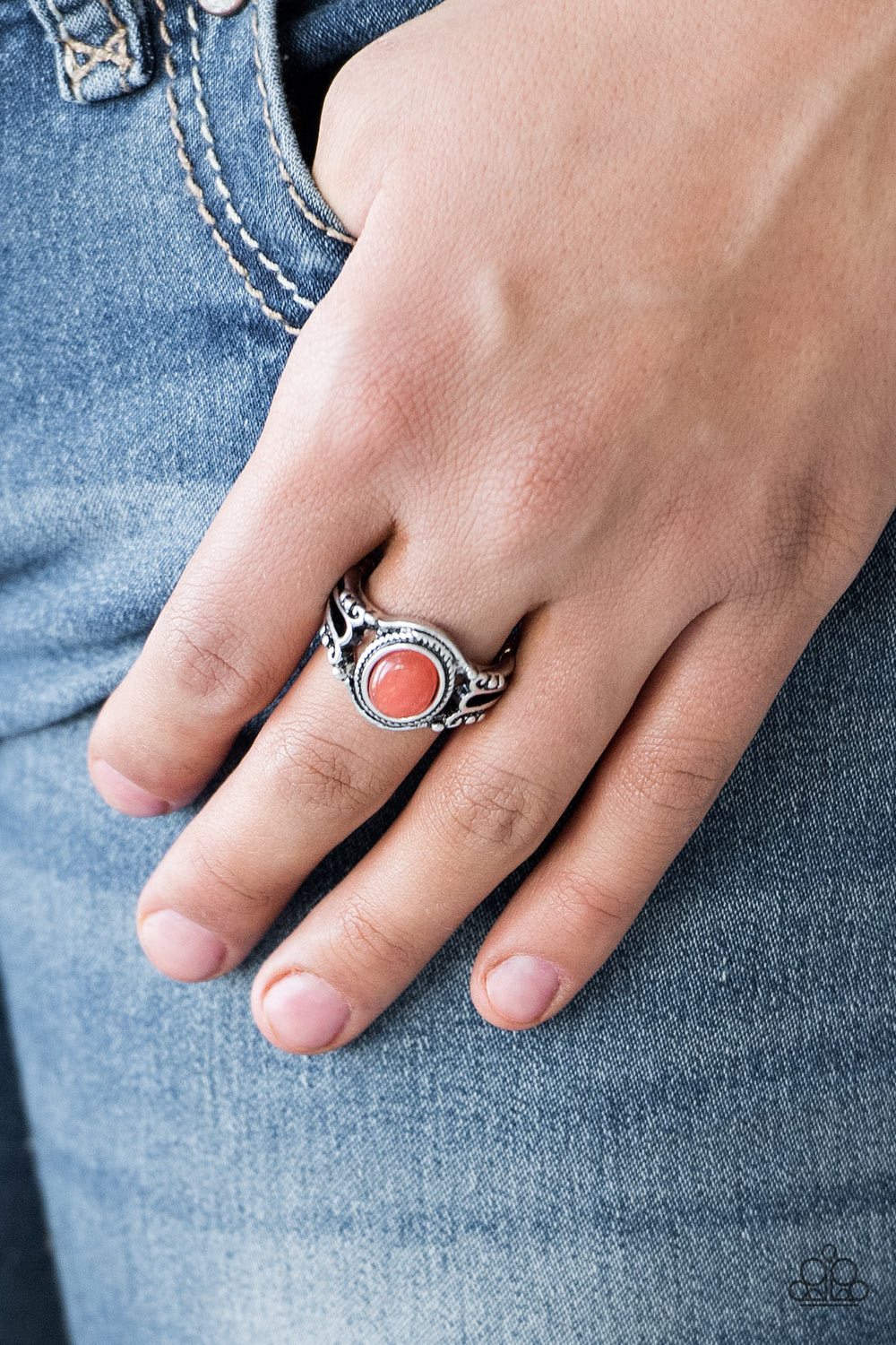 Peacefully Peaceful - orange - Paparazzi ring