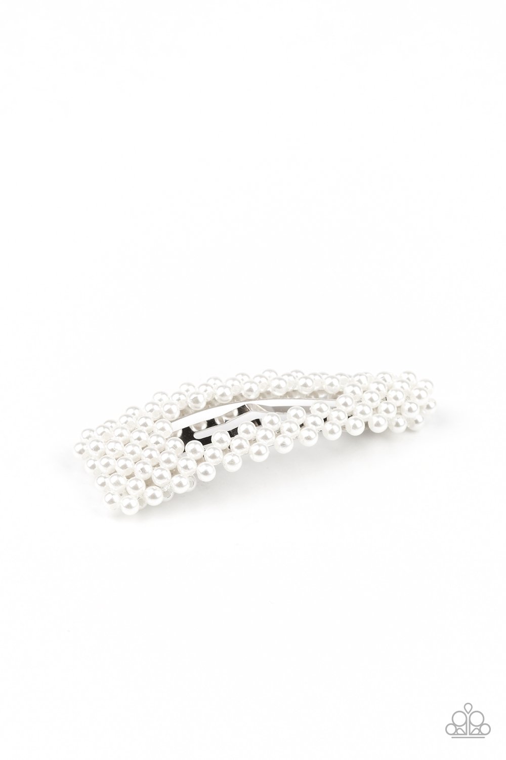 Pearl Persuasion-white-Paparazzi hair clip