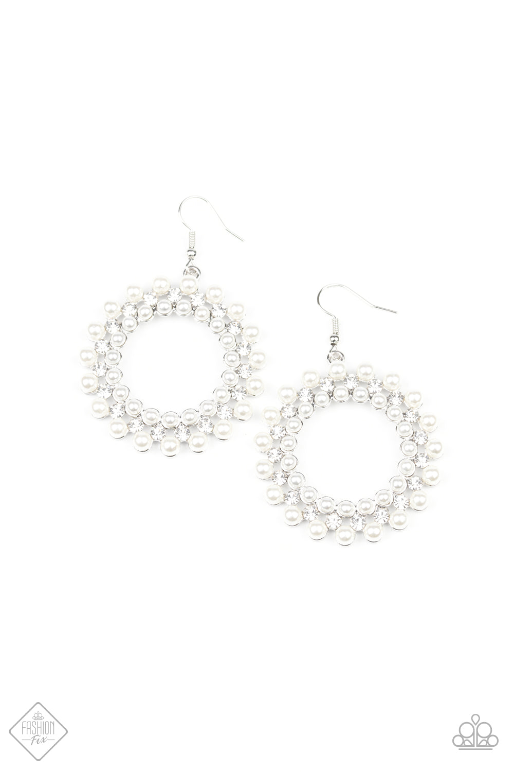 Pearly Poise - white - Paparazzi earrings