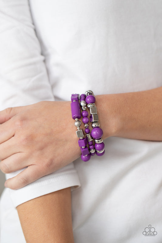 Perfectly Prismatic - purple - Paparazzi bracelet