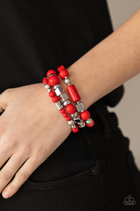 Perfectly Prismatic - red - Paparazzi bracelet