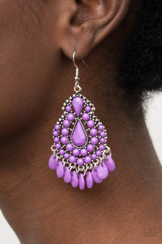 Persian Posh - purple - Paparazzi earrings