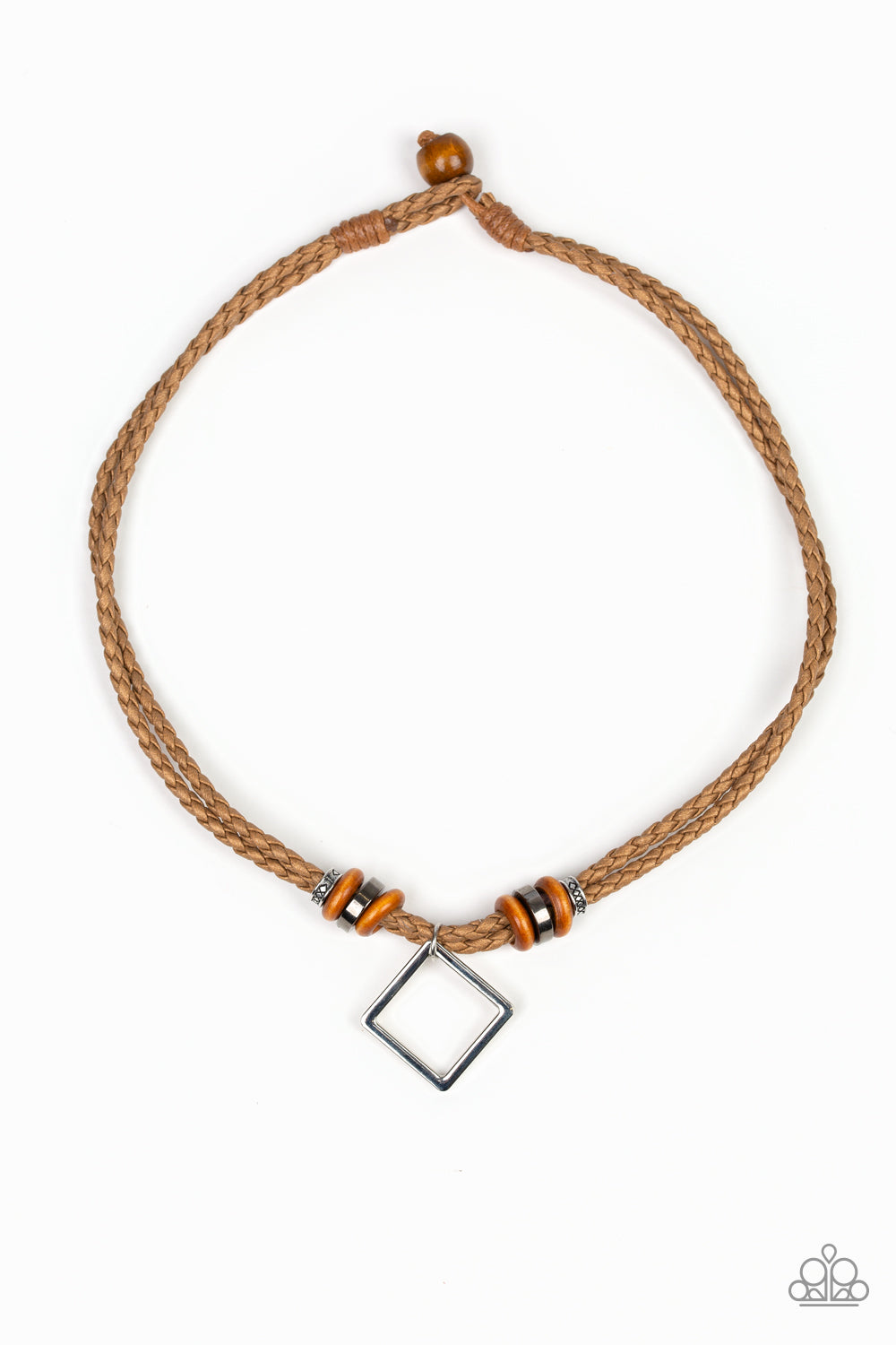 Pier Square - brown - Paparazzi mens necklace