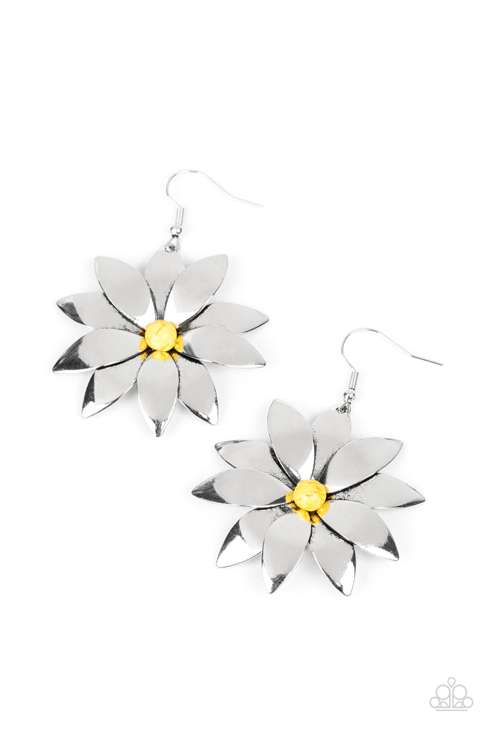 Pinwheel Prairies - yellow - Paparazzi earrings