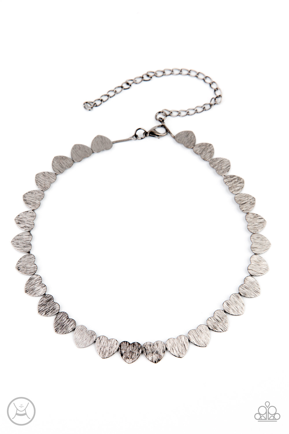 Playing HEART To Get - black - Paparazzi necklace