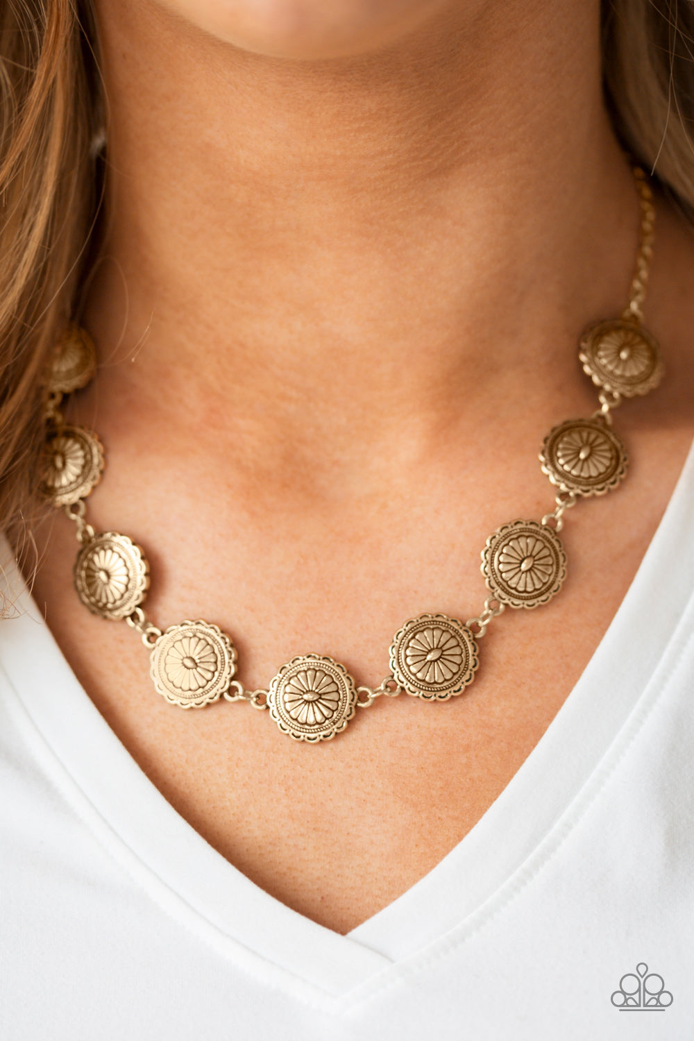 Pleasantly Prairie - gold - Paparazzi necklace