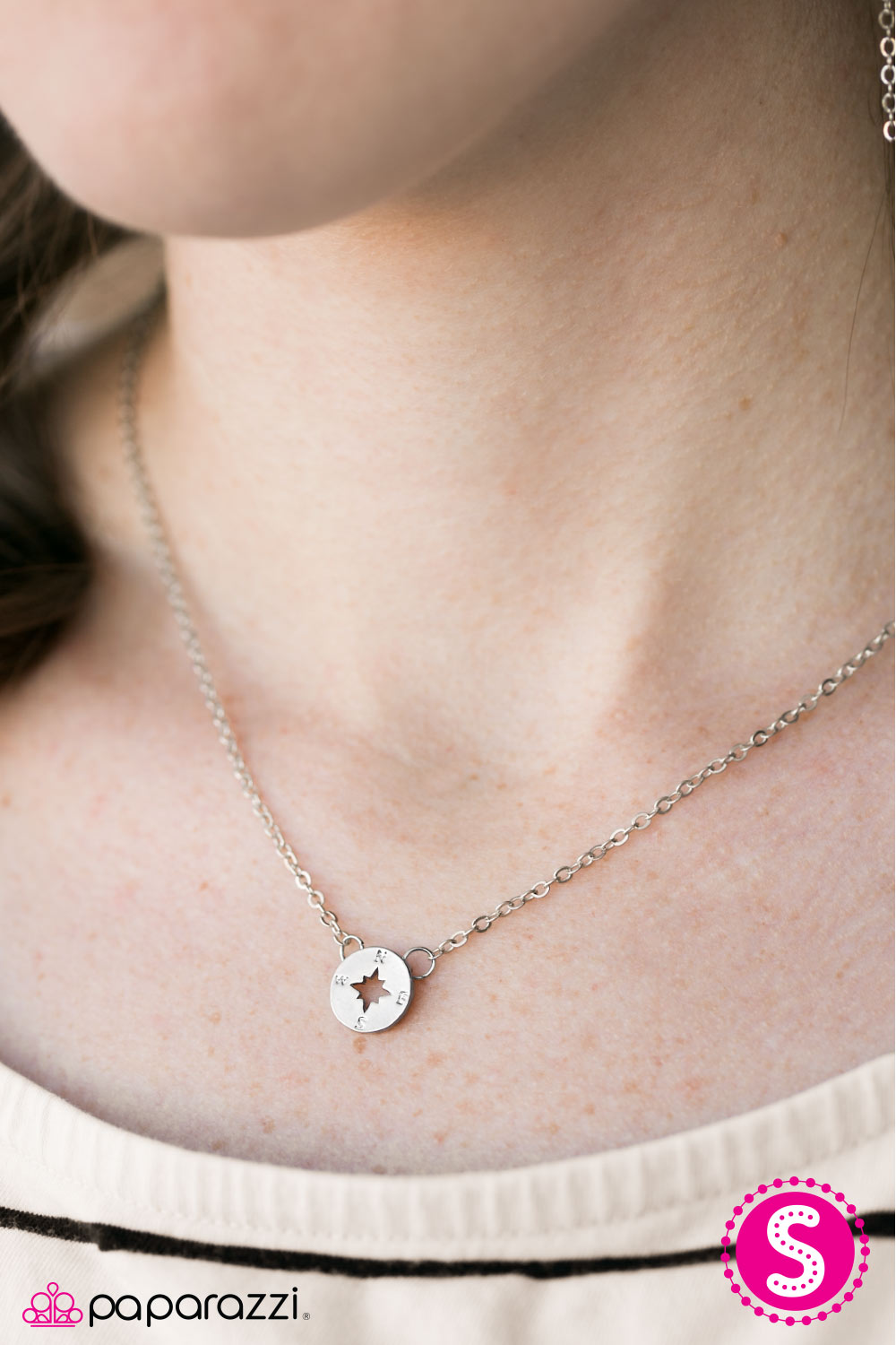 Point Me Home - Silver - Paparazzi necklace