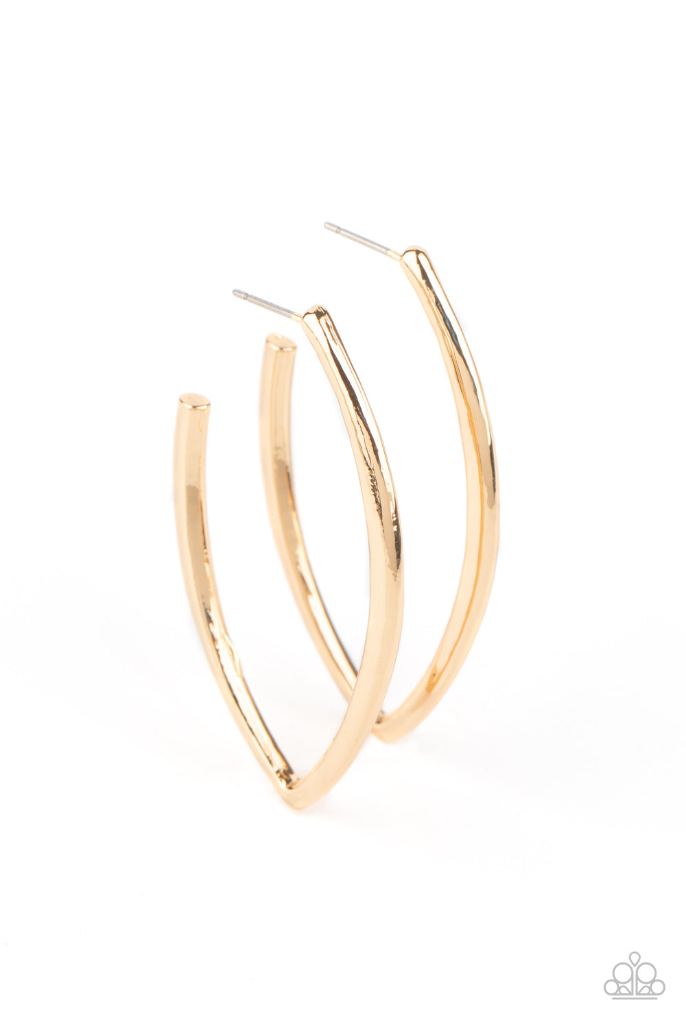Point Blank Beautiful - gold - Paparazzi earrings