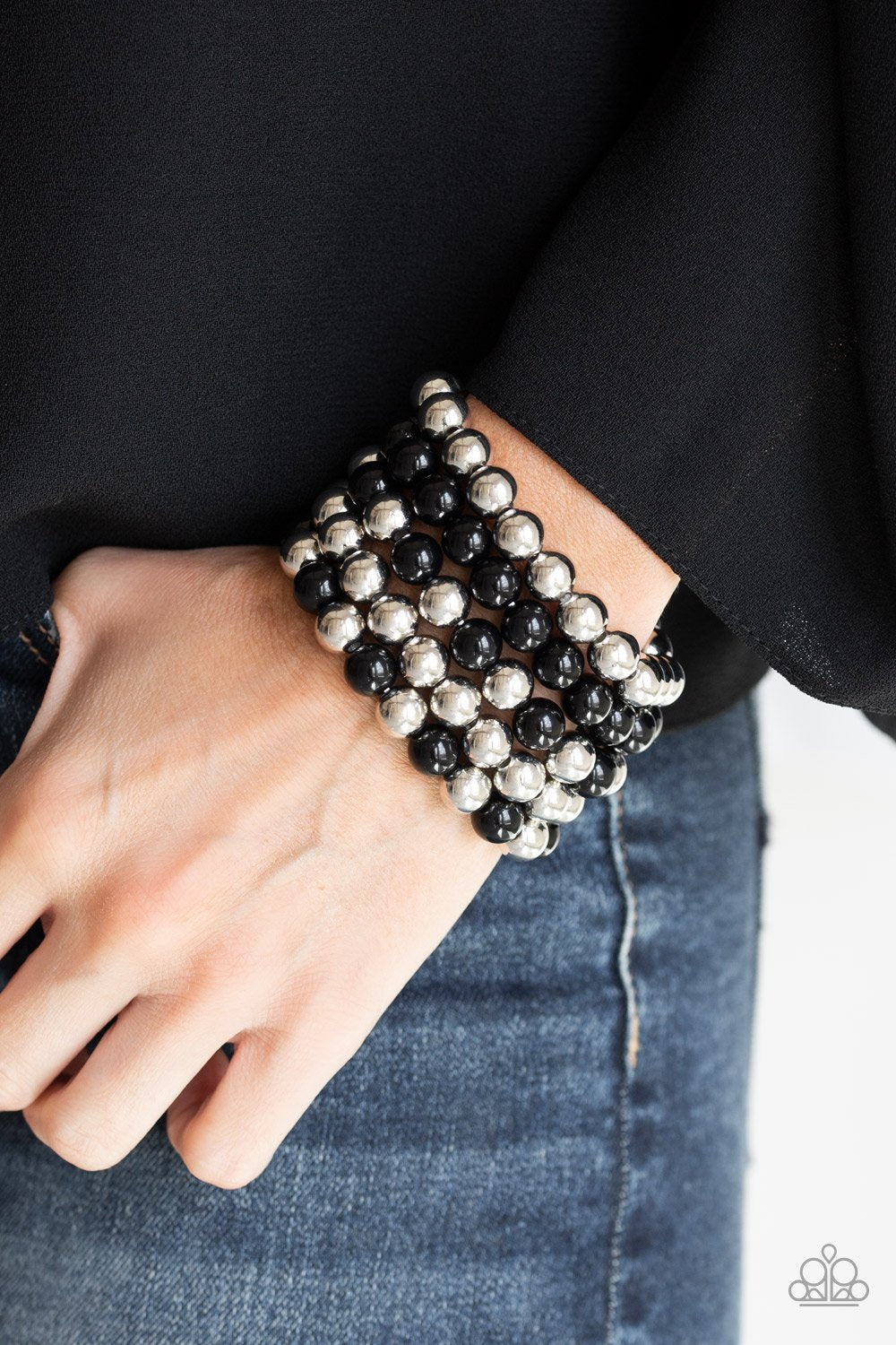 Pop-YOU-lar Culture-black-Paparazzi bracelet