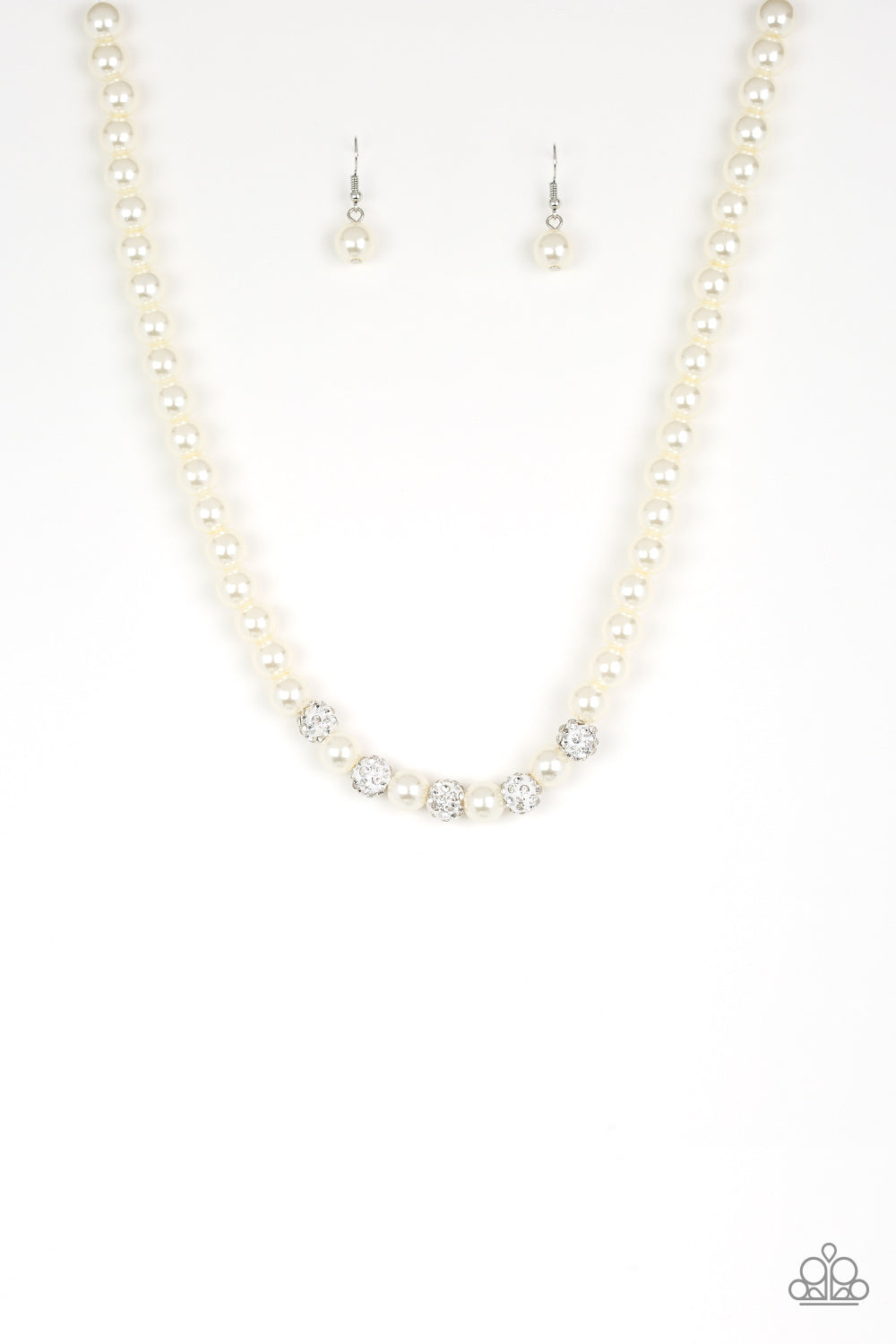 Posh Boss - white - Paparazzi necklace