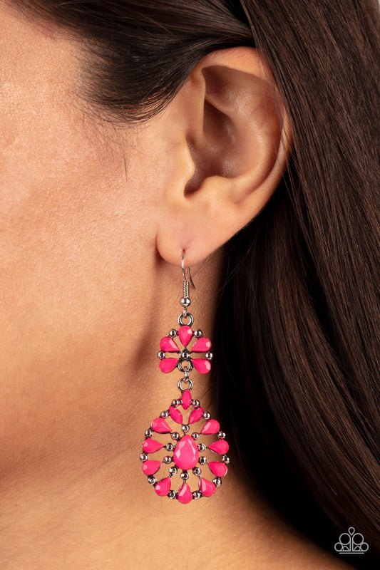 Posh Palooza - pink - Paparazzi earrings