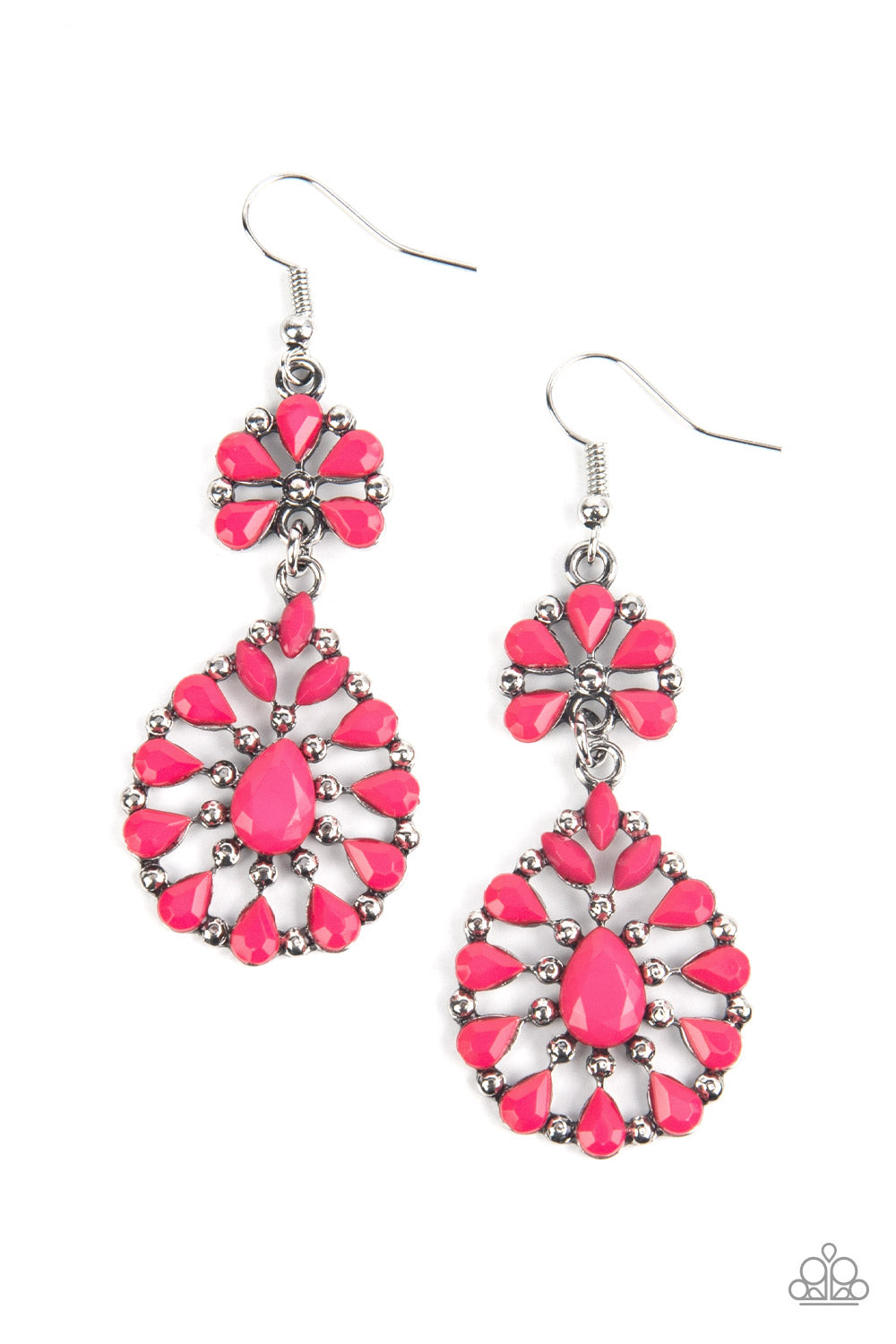 Posh Palooza - pink - Paparazzi earrings