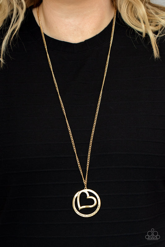 Positively Perfect - gold - Paparazzi necklace