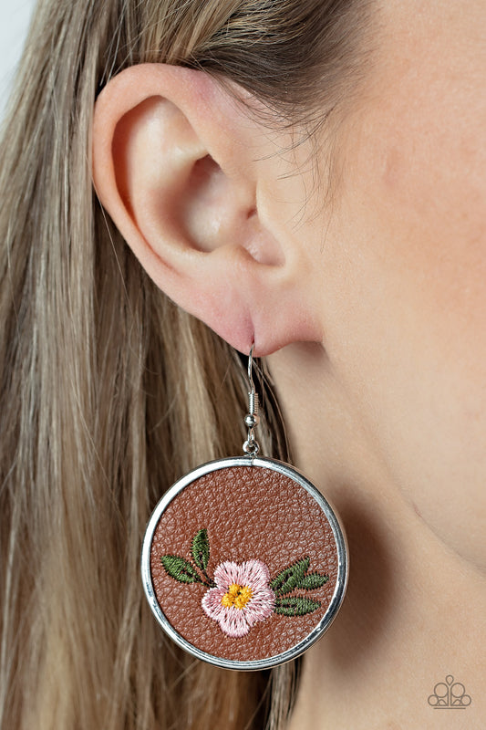 Prairie Patchwork - pink - Paparazzi earrings