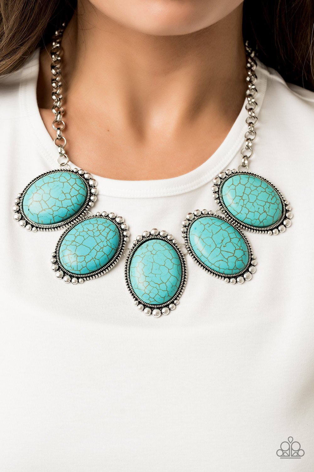 Prairie Goddess-blue-Paparazzi necklace