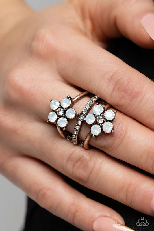 Precious Petals - copper - Paparazzi ring