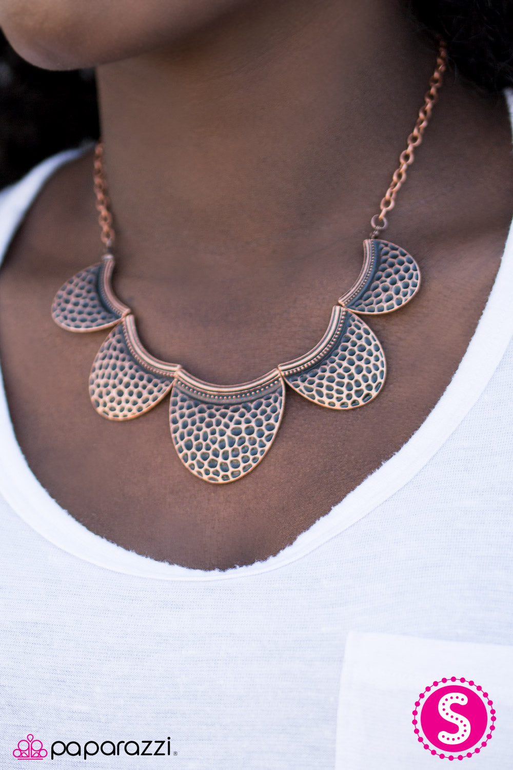 Prehistoric Princess - Copper - Paparazzi necklace