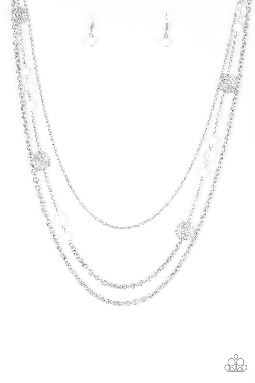 Pretty POP-tastic! - white - Paparazzi necklace