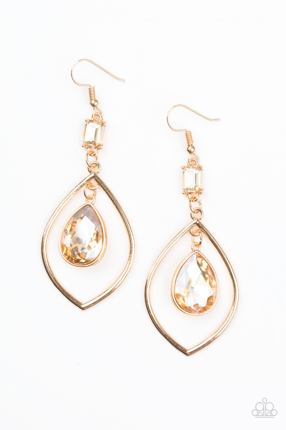 Priceless - gold - Paparazzi earrings
