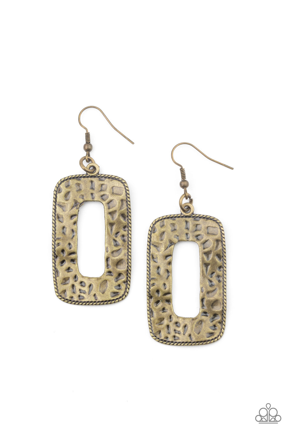 Primal Elements - brass - Paparazzi earrings
