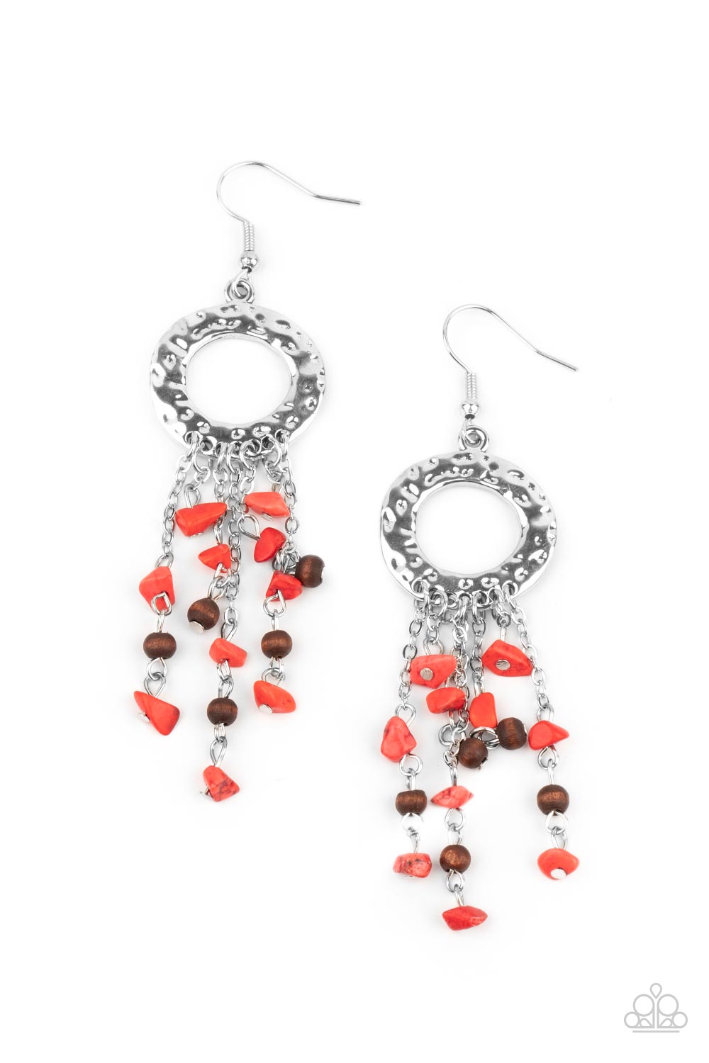 Primal Prestige - red - Paparazzi earrings
