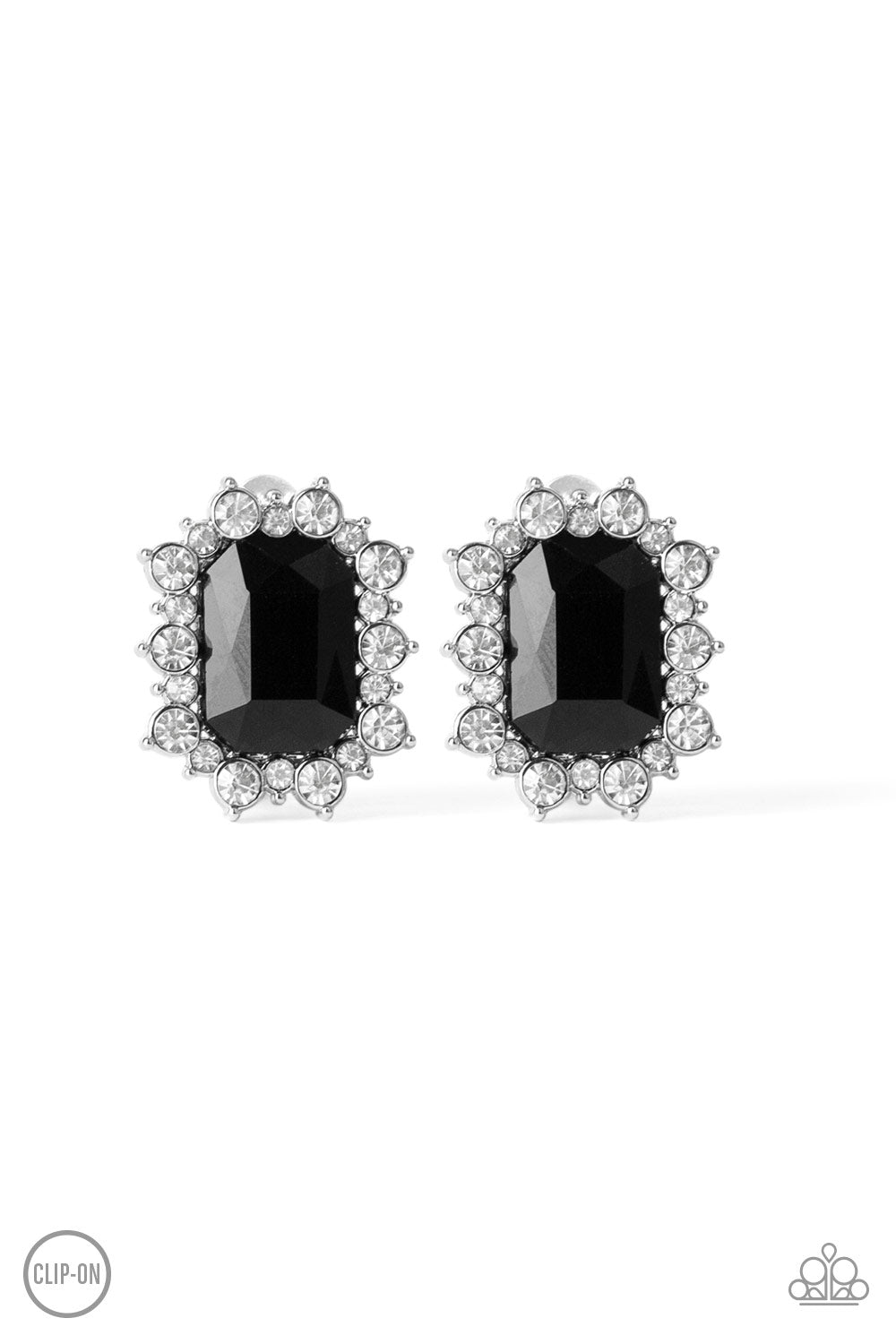 Prime Time Shimmer - black - Paparazzi CLIP ON earrings