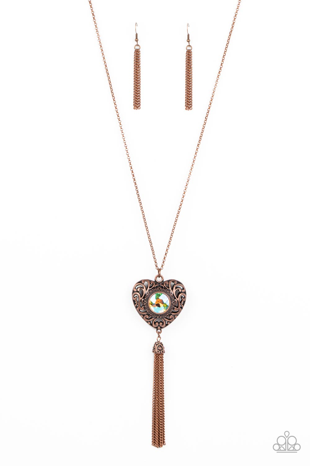 Prismatic Passion - copper - Paparazzi necklace