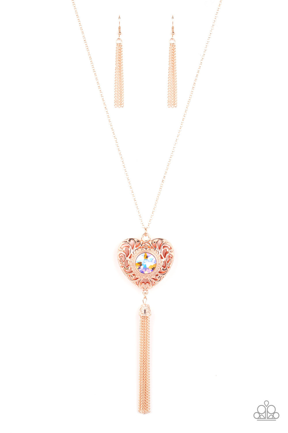 Prismatic Passion - gold - Paparazzi necklace